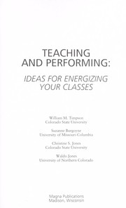 Cover of: Teaching and performing by William M. Timpson ... [et al.].