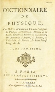 Cover of: Dictionnaire de physique