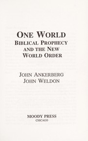 Cover of: One world by John Ankerberg
