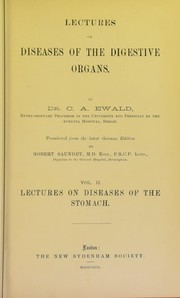 Cover of: Lectures on diseases of the digestive organs