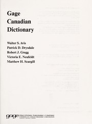Gage Canadian dictionary by Walter Spencer Avis