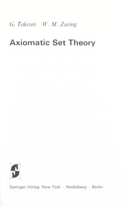 Cover of: Axiomatic set theory