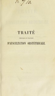 Cover of: Trait©♭ th©♭orique et pratique d'auscultation obst©♭tricale