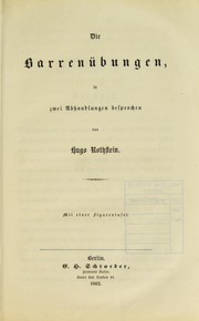 Cover of: Die Barren©ơbungen: in zwei Abhandlungen