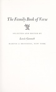 Cover of: The family book of verse