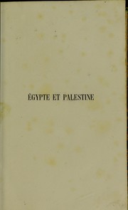 Cover of: ©gypte et Palestine: observations m©♭dicales et scientifiques