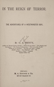 Cover of: In the reign of terror: The adventures of a Westminster boy