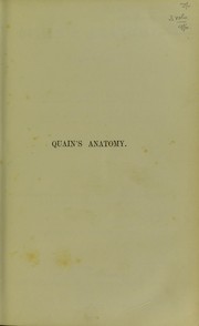 Cover of: Quain's anatomy by Jones Quain M.D.