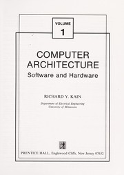 Cover of: Computer architecture : software and hardware