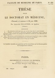 Cover of: Th©·se pour le doctorat en m©♭decine: pr©♭sent©♭e et soutenue le 22 juin 1840 : Des helminthes autres que ceux qui ont leur si©♭ge dans la canal intestinal ... [etc.]