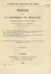 Cover of: Th©·se pour le doctorat en m©♭decine: pr©♭sent©♭e et soutenue le 27 ao© t 1841