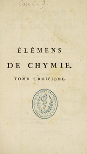 Cover of: El©♭mens de chymie by Chaptal, Jean-Antoine-Claude comte de Chanteloup