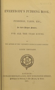 Front cover of Everybody's pudding book by Unknown
