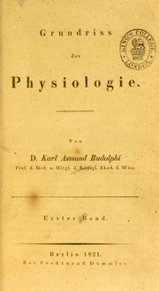 Cover of: Grundriss der Physiologie