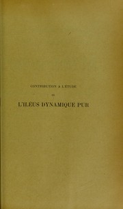 Cover of: Contribution ©  l'©♭tude de l'il©♭us dynamique pur by G©♭rard Peyronnard