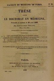 Cover of: Th©·se pour le doctorat en m©♭decine: pr©♭sent©♭e et soutenue le 26 avril 1842