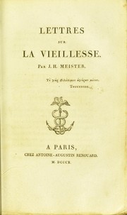 Cover of: Lettres sur la vieillesse