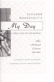 Cover of: Eleanor Roosevelt's my day : her acclaimed columns, 1945-1952 : the post-war years by 