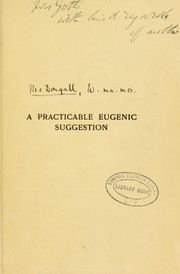 Cover of: A practicable eugenic suggestion