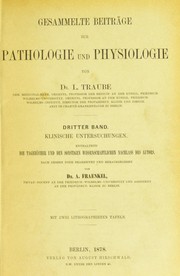 Cover of: Gesammelte Beitr©Þge zur Pathologie und Physiologie