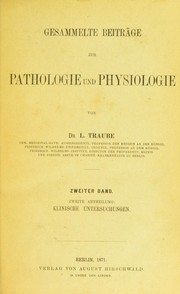 Cover of: Gesammelte Beitr©Þge zur Pathologie und Physiologie by L. Traube