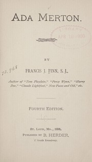 Cover of: Ada Merton by Francis J. Finn