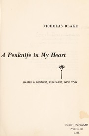 Cover of: A penknife in my heart | Nicholas Blake