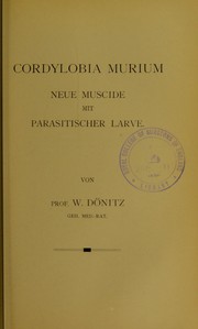 Cover of: Cordylobia murium by Wilhelm D©œnitz