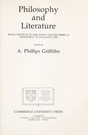 Cover of: Philosophy and literature