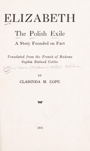 Cover of: Elizabeth: the Polish exile