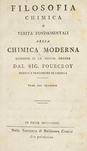 Cover of: Filosofia chimica o verit©  fondamentali della chimica moderna dipsoste in un nuovo ordine