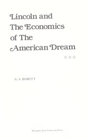 Cover of: Lincoln and the economics of the American dream