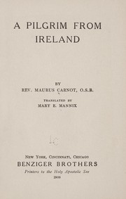 Cover of: A pilgrim from Ireland