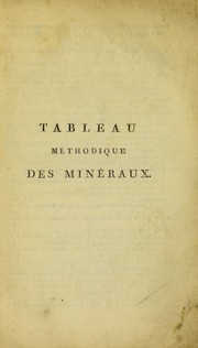 Tableau m©♭thodique des min©♭raux by Louis-Jean-Marie Daubenton
