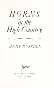 Cover of: Horns in the high country.