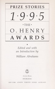 Cover of: Prize stories 1995 : the O. Henry awards