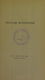 Cover of: Ocular rotations