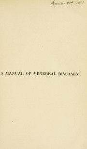 Cover of: A manual of venereal diseases