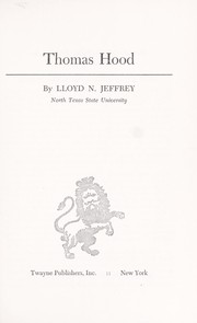 Thomas Hood by Lloyd N. Jeffrey
