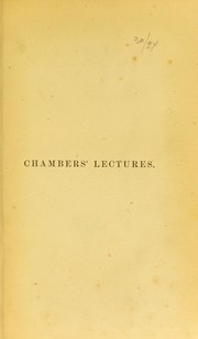 Cover of: Lectures by Thomas King Chambers, Thomas King Chambers