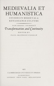 Cover of: Transformation and continuity