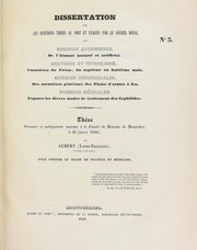 Cover of: Th©·se pr©♭sent©♭e et publiquement soutenue ©  la Facult©♭ de m©♭decine de Montpellier, le 20 janvier 1840