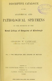 Cover of: Descriptive catalogue of the anatomical and pathological specimens in the Museum of the Royal College of Surgeons of Edinburgh