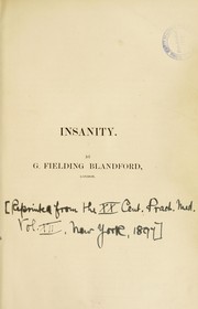 Cover of: Insanity
