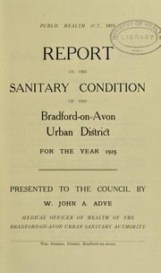 Cover of: [Report 1925] by Bradford-on-Avon (England). Urban District Council