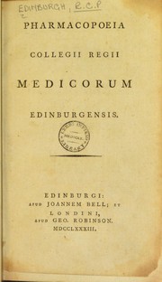 Cover of: Pharmacopoeia Collegii regii medicorum edinburgensis