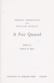 Cover of: A fair quarrel by Thomas Middleton