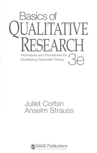 Basics of qualitative research by Juliet M. Corbin | Open Library