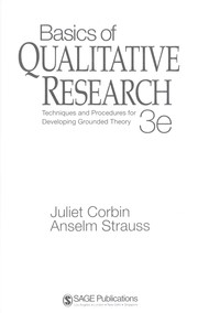 Cover of: Basics of qualitative research: techniques and procedures for developing grounded theory