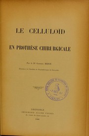 Cover of: Le cellulo© d en proth©·se chirurgicale